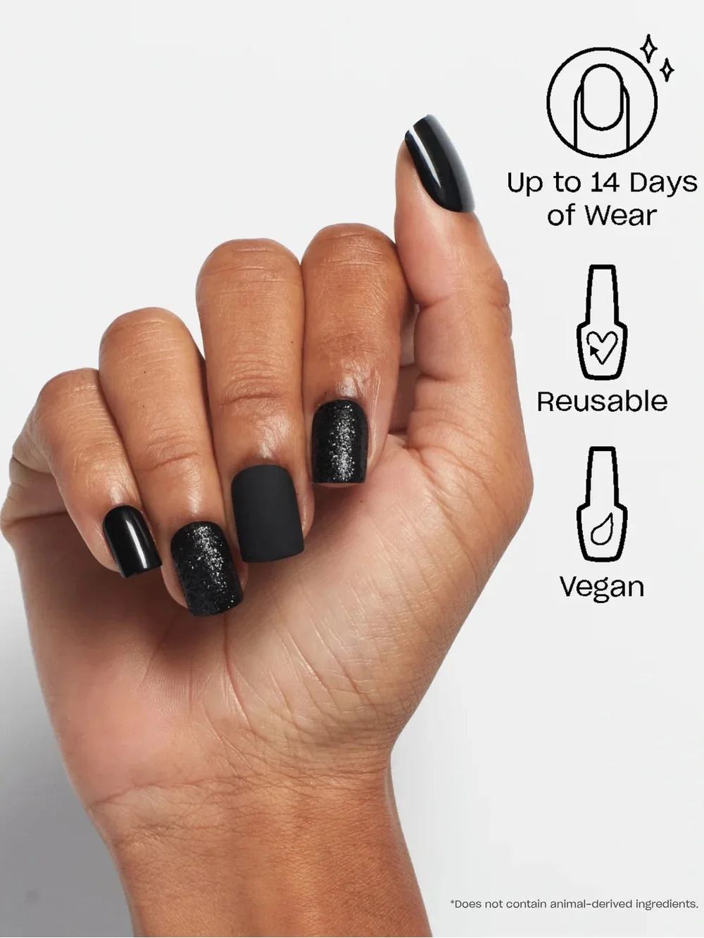 OPI On Point Press-On Mani in Little Black Onyx Dress
